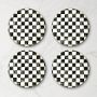 MacKenzie-Childs Courtly Check Chargers, Set of 4