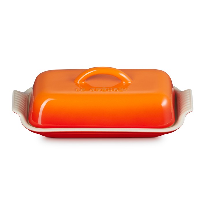 le creuset butter dish red