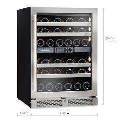 Wine Enthusiast Prestige S 24&quot; Dual Zone Undercounter Smart Wi-Fi Wine Cellar