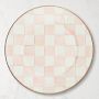 MacKenzie-Childs Rosy Check Enamel Dinner Plate