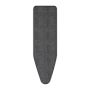 Ironing Board Cover D, 53 x 18 in (135 x 45 cm) - Cover Cotton, 0.3 in (8 mm) Foam, Denim Black