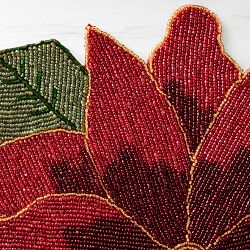 Beaded Poinsettia Placemat