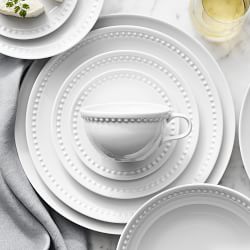 Pillivuyt Beaded Coupe 16-Piece Dinnerware Set with Pasta Bowl
