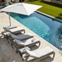 10' Square  Performance Cantilever Umbrella, Powder Coat Aluminum Finish