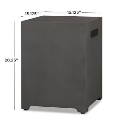 Cardona and St. Anton Tank Cover, Weathered Slate (19.5&quot;)