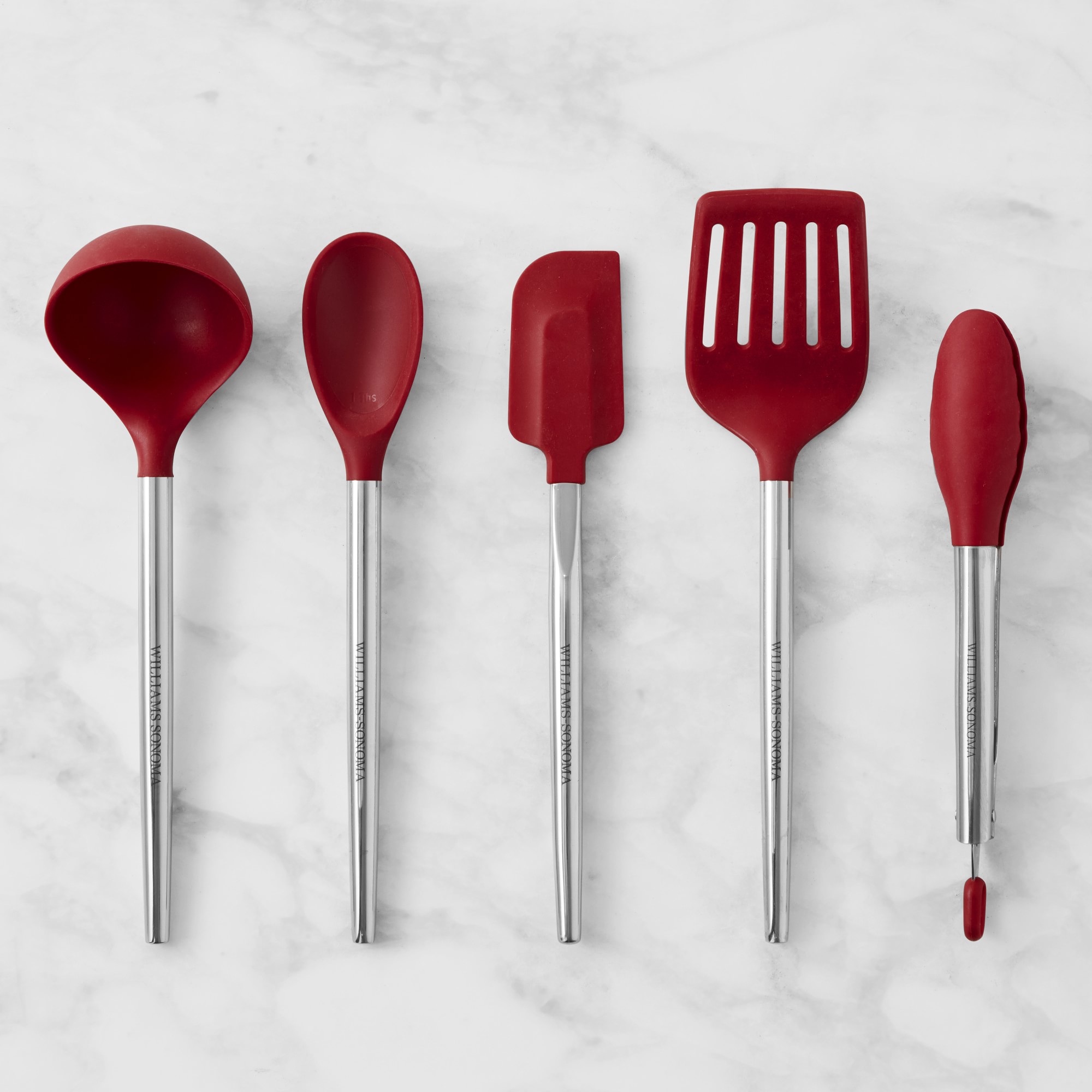 Williams Sonoma Stainless-Steel Silicone Utensils, Set of 5