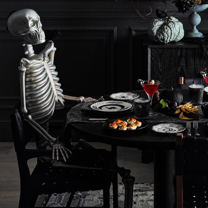 Madame Bonesworth Pre-Lit Silver Skeleton
