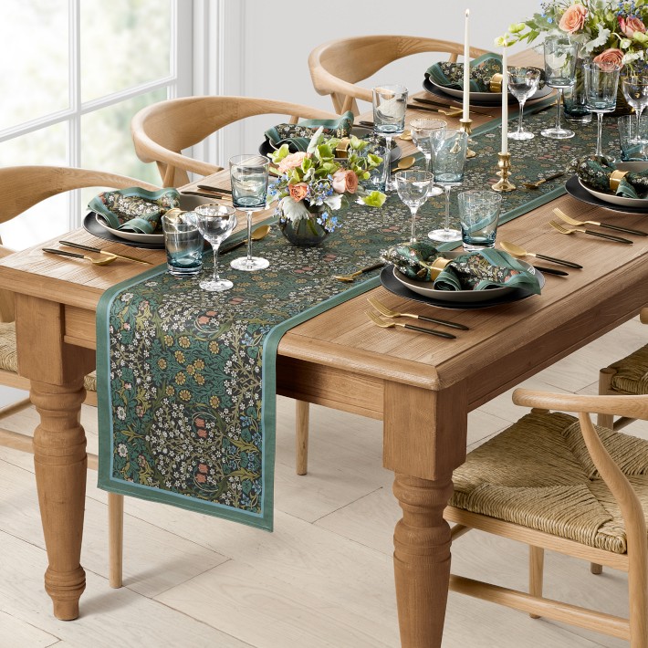 Morris & Co. x Williams Sonoma Blackthorn Table Runner, 16"x108"