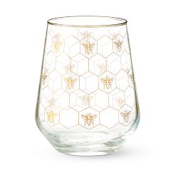 Honeycomb Stemless Wine Glass, Each