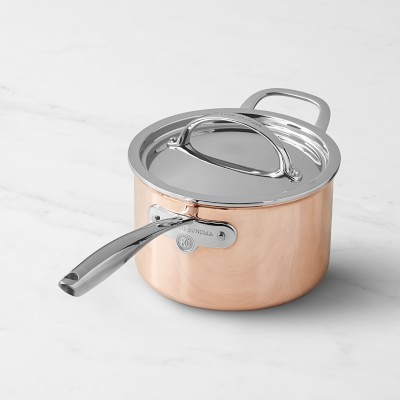 Williams Sonoma Thermo-Clad&#8482; Copper Sauce Pan with Lid, 4-Qt.