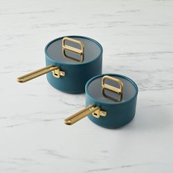 GreenPan™ Stanley Tucci™ Ceramic Nonstick 4-Piece Saucepan Set, Venetian Teal