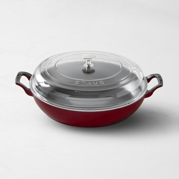 Staub Enameled Cast Iron Everything Braiser, 3 1/2-Qt., Cranberry