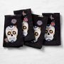 Day of the Dead Napkins, set of 4, Black Skull