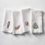 Twas the Night Before Christmas Embroidered Napkins, Set of 4, Mixed