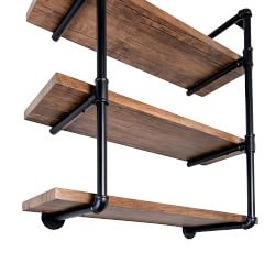 Industrial Pipe 3-Tier Wall Shelf