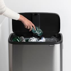 Brabantia Bo Touch Top Hi Single Compartment Trash Can, 16-Gallon