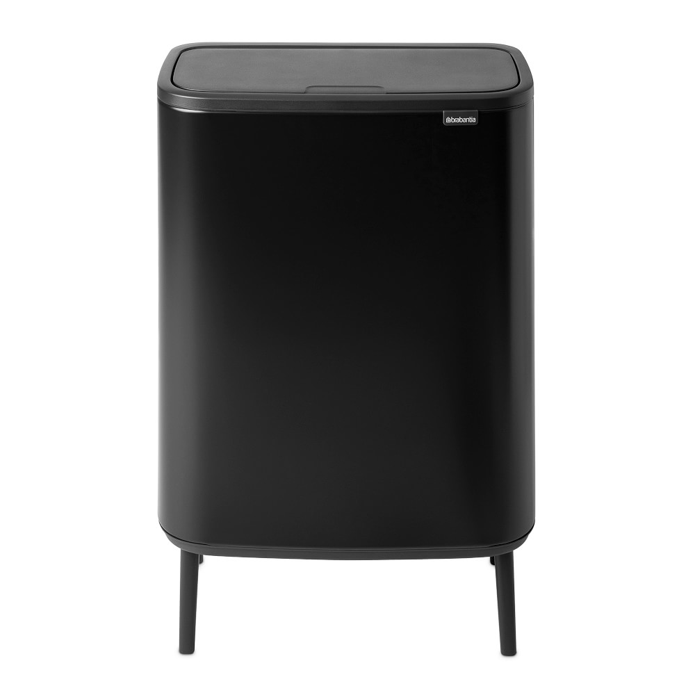 Brabantia Bo Touch Top Hi Trash Can, 16 Gallon,  Matte Black