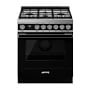 SMEG Portofino Dual-Fuel Range, Anthracite, 30"