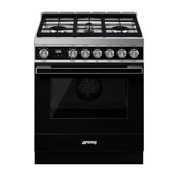 SMEG Portofino Dual-Fuel Range, Anthracite, 30"