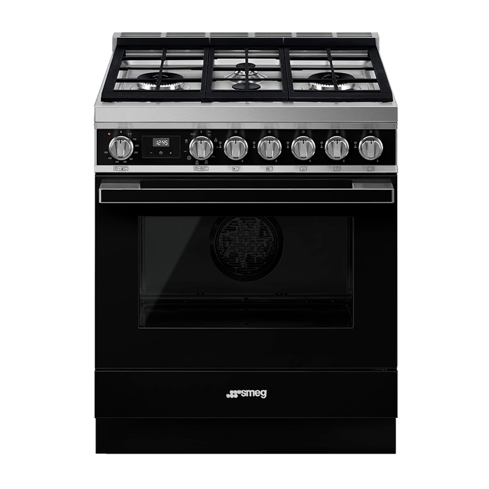 SMEG Portofino Dual-Fuel Range, Anthracite, 30"
