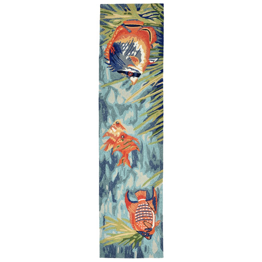 Tropical Fish Ocean Rug, 2' X 8'