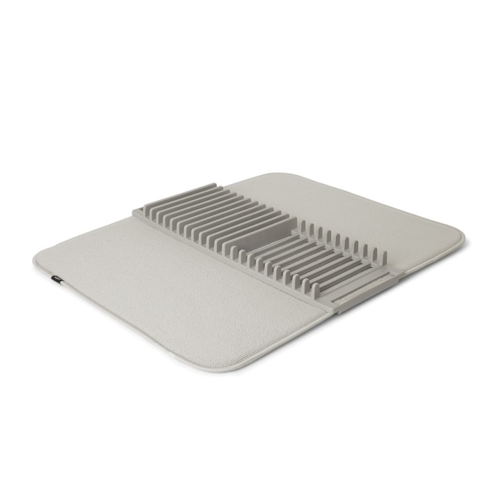 Umbra Udry Dish Drying Mat, Light Grey