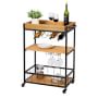 Rolling Bar Cart with Removable Serving Tray