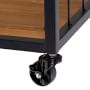 Industrial Rolling Bar Cart with Removable Serving Tray (24&quot;)