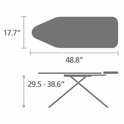 Brabantia Ironing Board with Foldable Steam Unit Holder and Linen Rack