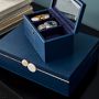 Blue Faux Leather Jewelry Box