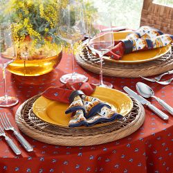 Sicily Red Round Tablecloth