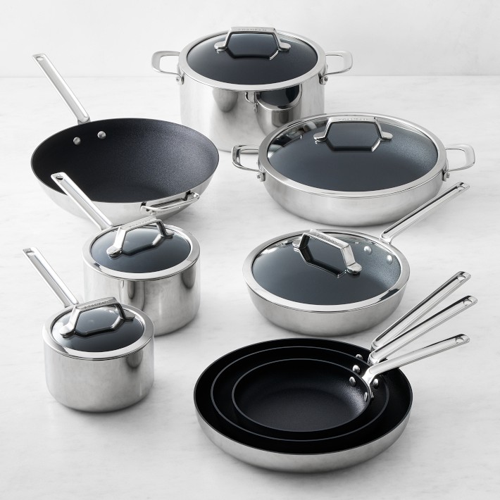 SCANPAN® TSS+ Stainless-Steel Nonstick 14-Piece Cookware Set