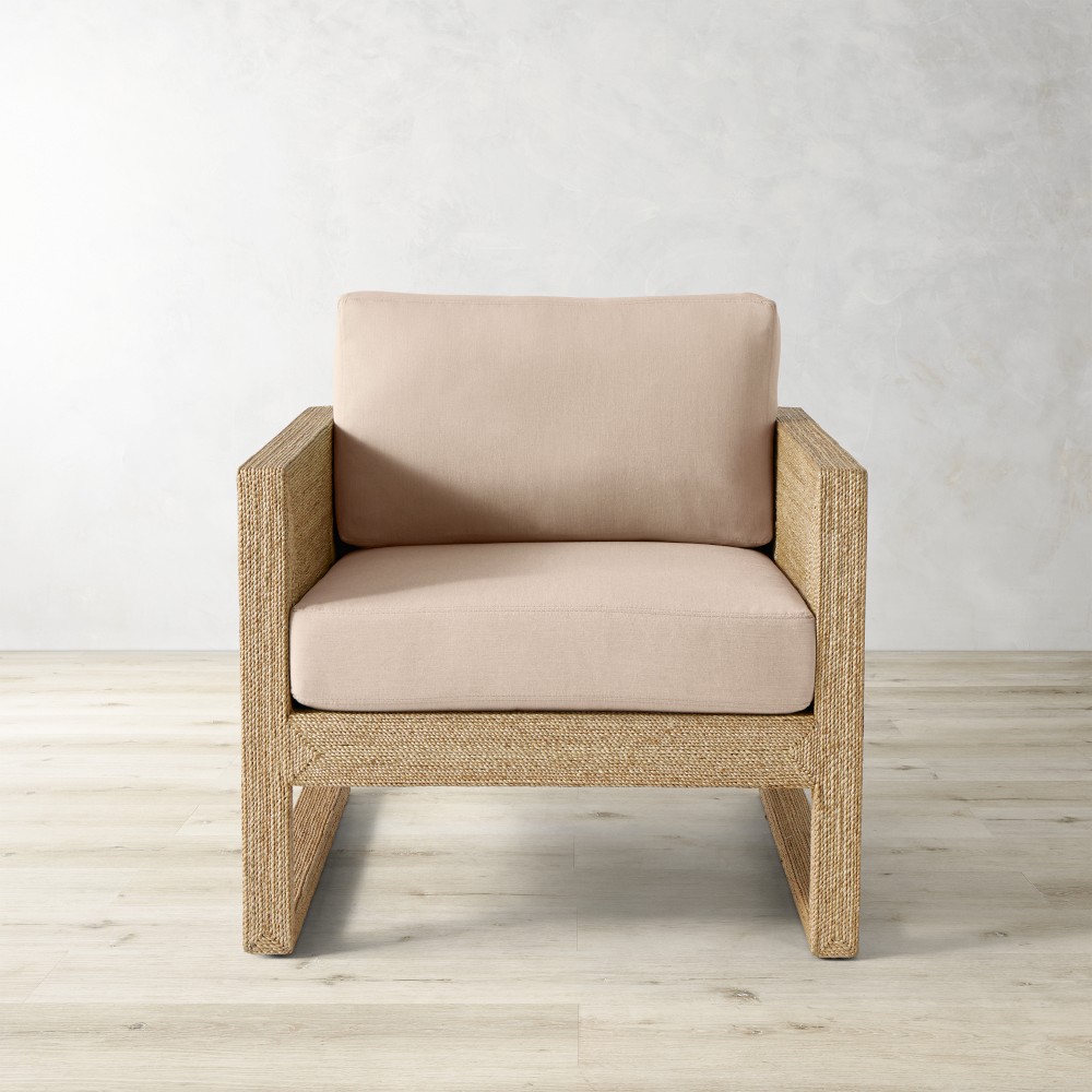 Point Reyes Occasional Chair, Sunbrella Performance Canvas, Flax