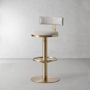 Larkin Upholstered Pedestal Counter &amp; Bar Stool