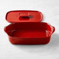 Emile Henry French Ceramic Rectangular Covered Baker