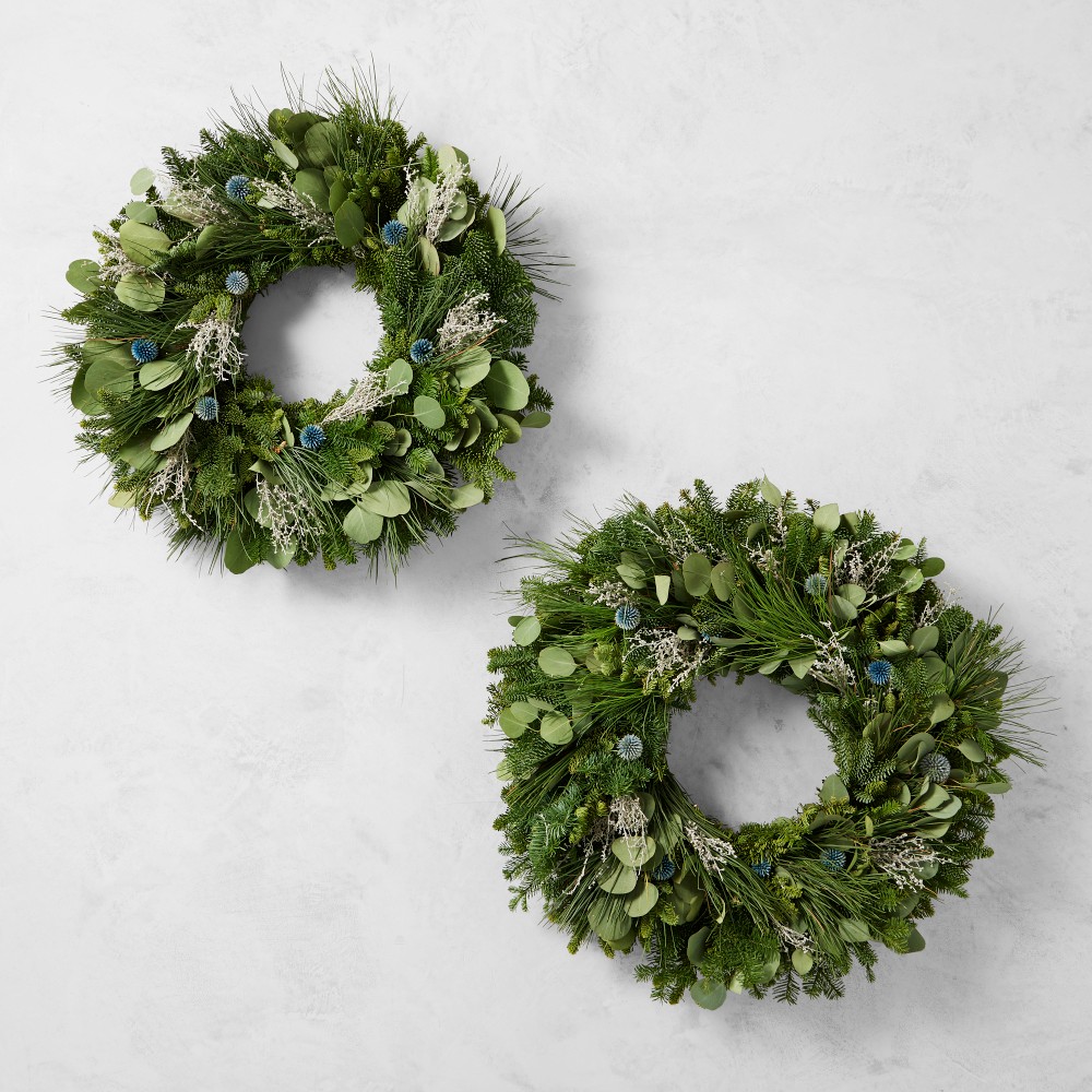 Winter Greens Live Wreath &amp; Garland