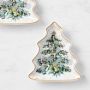 Twas the Night Before Christmas Figural Tree Appetizer Plates, set of 4