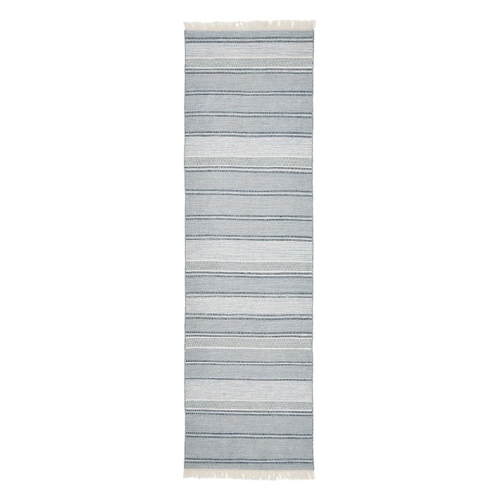 Westport Flatweave Rug, 3' X 10', Light Blue