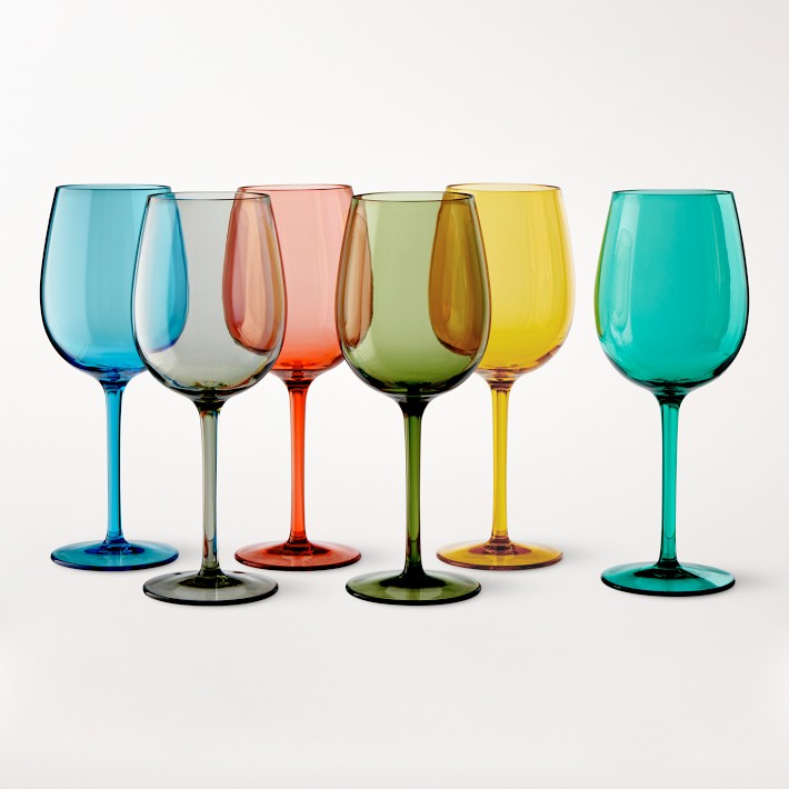 Duraclear Spritz Glasses, Set of 6, Multicoloured