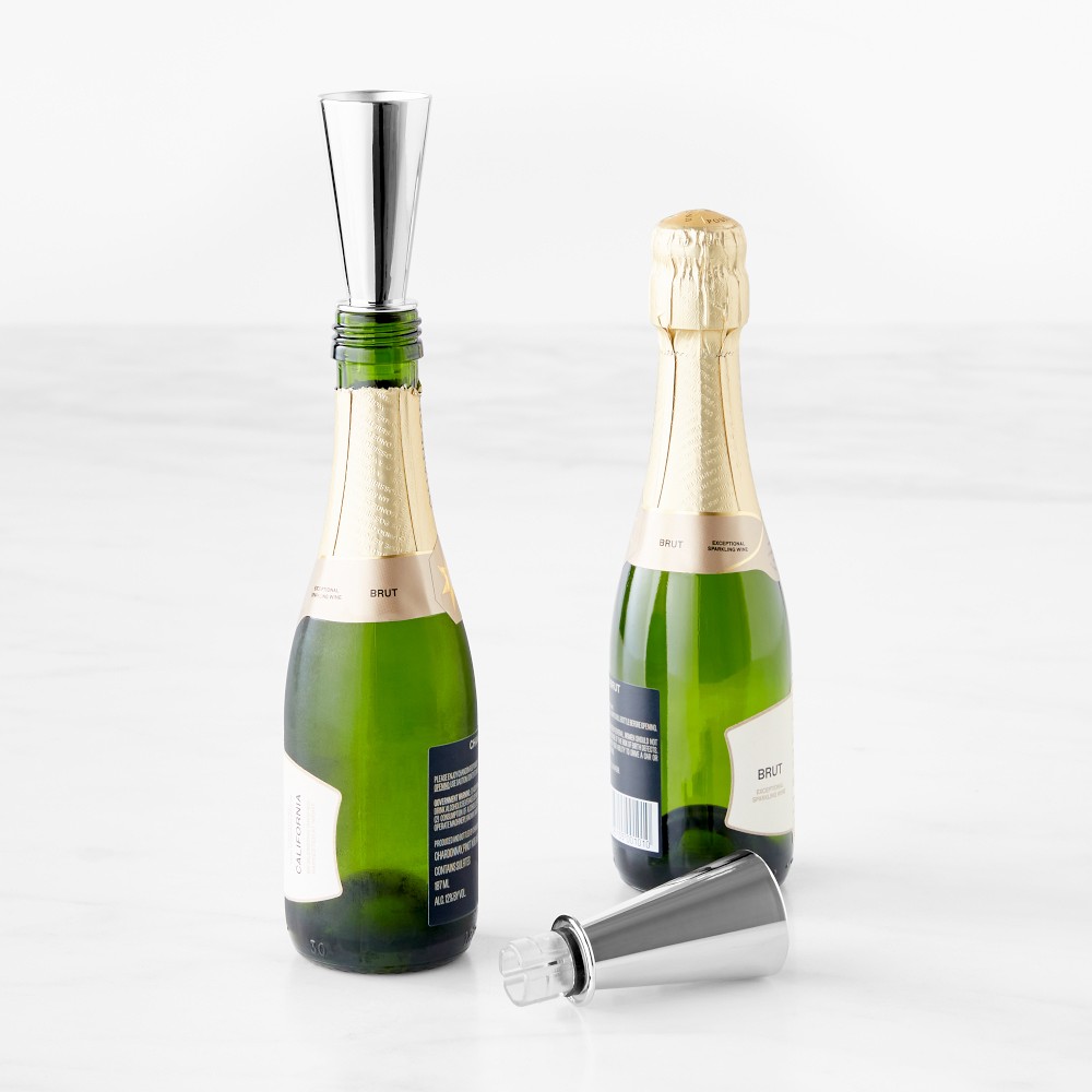 Rabbit PRO Champagne Sippers, Set of 2, Silver