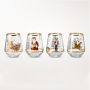 'Twas the Night Before Christmas Nutcracker Stemless Wine Glasses, Set of 4