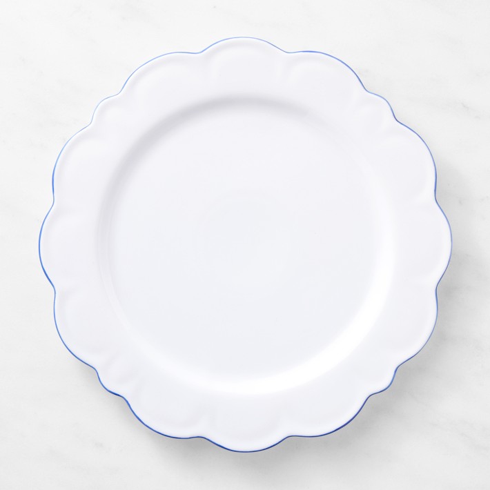 AERIN x Williams Sonoma Garden Bouquet Blue Scalloped Charger