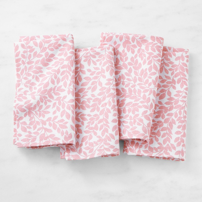 Southern Vine Napkins, Set of 4, Pink