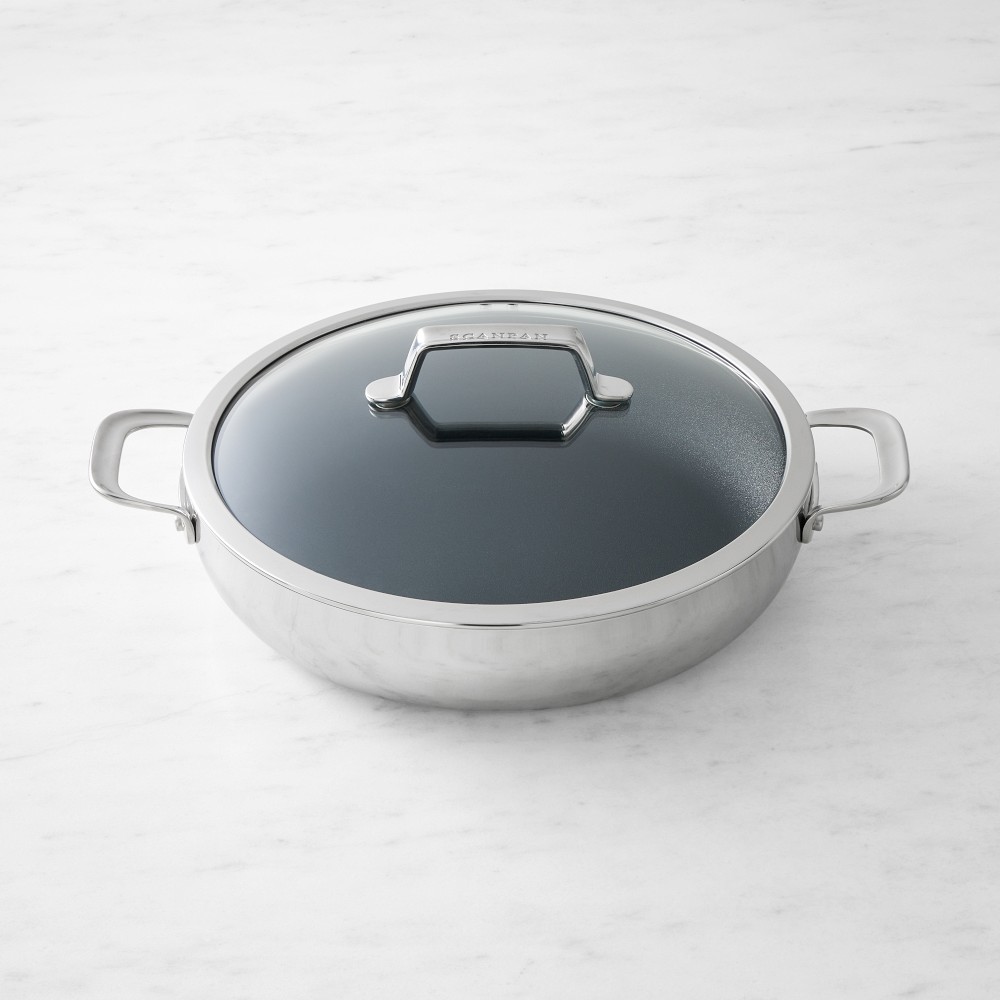 SCANPAN® TSS+ Stainless-Steel Nonstick Chef Pan with Lid, 5 1/2-Qt.