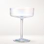 Modern Optic Iridescent Coupe Glasses, Set of 4