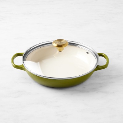 Le Creuset Signature Enameled Cast Iron Braiser with Glass Lid, 2 1/4-Qt., Olive