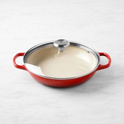 Le Creuset Signature Enameled Cast Iron Braiser with Glass Lid, 2 1/4-Qt., Red