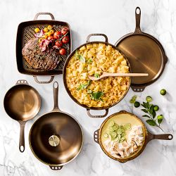 Smithey Seasoned Cast Iron Dual Handle Skillet, 14&quot;