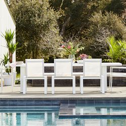 Santa Barbara Outdoor Metal Rectangular Dining Table (124&quot;)