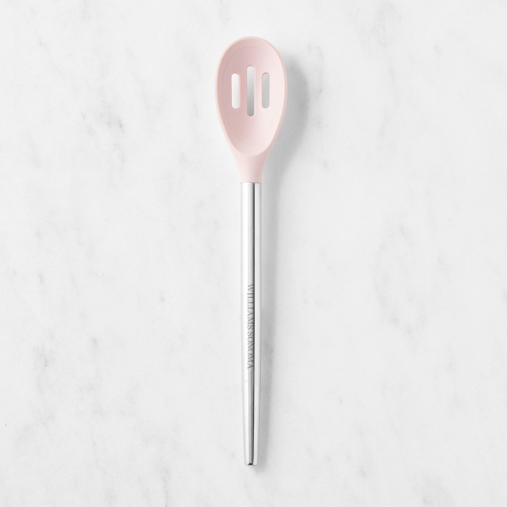 Williams Sonoma Stainless-Steel Silicone Slotted Spoon, Dusty Rose